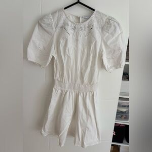 Aritzia little moon white eyelet dress